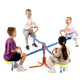 VEVOR 2-4 Kids Seesaw 110 lbs Capacity 360 Degrees Rotating Teeter Totter Age 3+