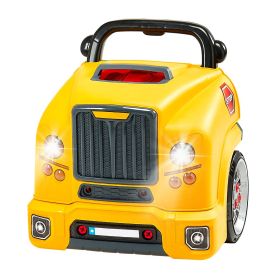 VEVOR Engine Toy Kids Mechanic Car Repair Set with Removable Parts Yellow