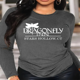 Women's Printed Hoodless Sweatshirt (Option: grey-M)