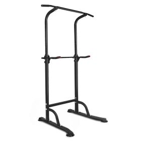Power Tower Exercise Parallel Bar Pull-Up Bar (Color: Black)