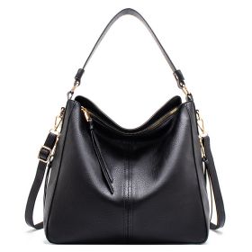 Hobo Bags Women High Capacity Handbags Fahsion Commuting Crossbody Shoulder Bag Shopping Totes (Color: Black)