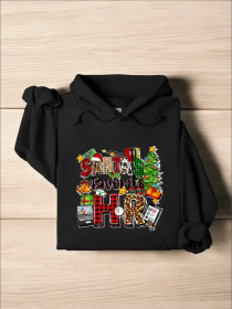 HTM-1390 Santa's Favorite HR Hoodie, HR Christmas Gift For Human Resources, HR Life Hoodie, Christmas Ornaments Hoodie, Talent Acquisition Xmas H (Option: Black-S)