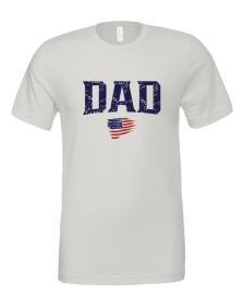 USA DAD Graphic Mens Tee (Color: Silver, size: 3X)