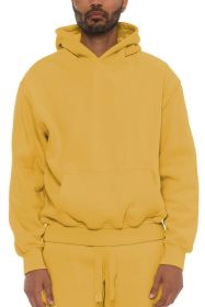 Premium Cotton Blend Hoodie (Color: Yellow, size: XL)