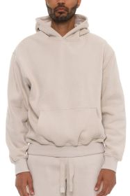 Premium Cotton Blend Hoodie (Color: OATMEAL, size: XL)
