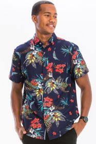 HAWAIIAN BUTTON DOWN SHIRT (Color: MULTI, size: XL)
