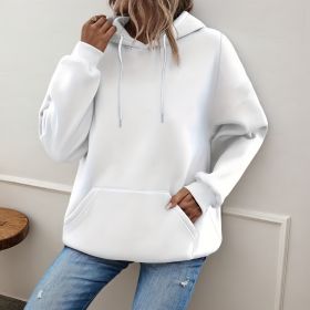 Women's Loose And Fashionable Casual Hoodie (Option: White-S)