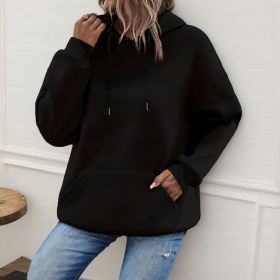 Women's Loose And Fashionable Casual Hoodie (Option: Black-4XL)